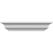Ekena Millwork 133" Bottom Width x 141 1/2" Top Width x 5 3/4"H x 1/2"P Stanford Crosshead CRH06X133ST-3 - alternate 1